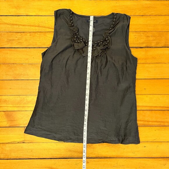 Banana Republic Black Silk Blend Tailored Blouse, Size 14 - Picture 11 of 12